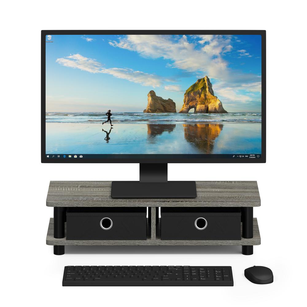 Turn-N-Tube Monitor Stand, French Oak Grey/Black. Picture 5