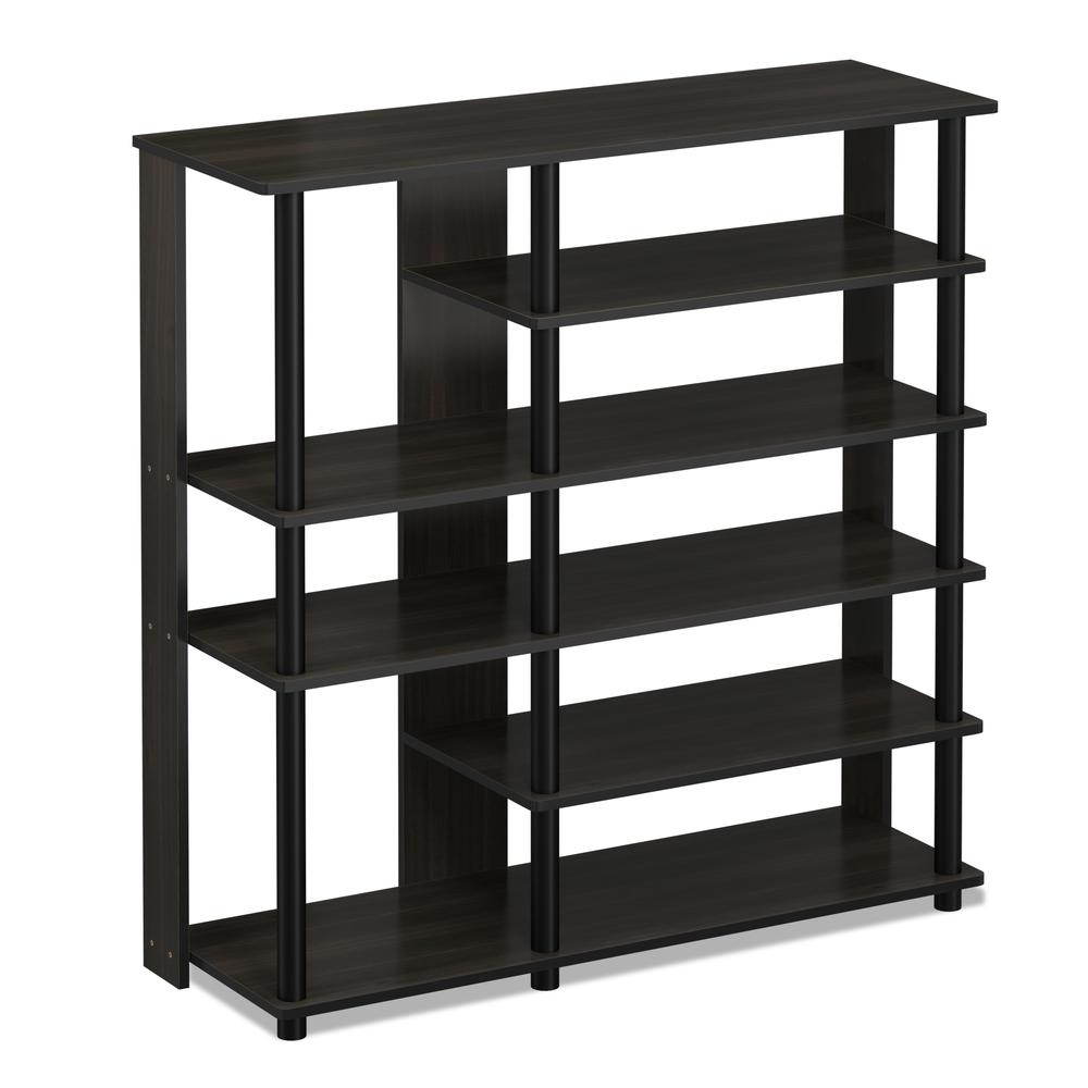Turn-N-Tube Multi Storage Shoe Rack, Espresso/Black. Picture 1