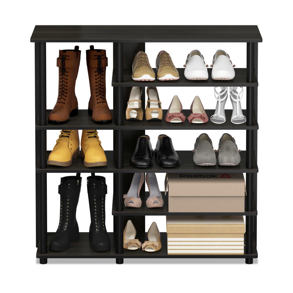 Turn-N-Tube Multi Storage Shoe Rack, Espresso/Black. Picture 5