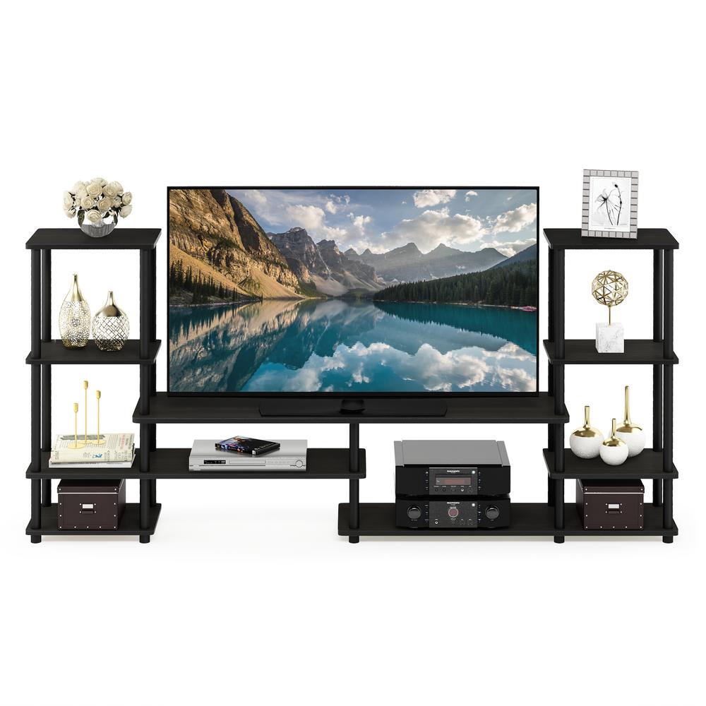 Turn-N-Tube Grand Entertainment Center, Espresso/Black. Picture 5