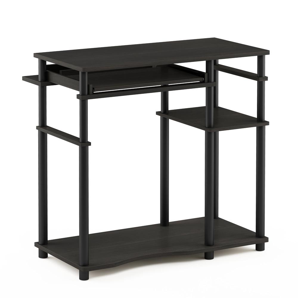 Abbott Computer Desk with Bookshelf, Espresso/Black, 17097EX/BK. Picture 1