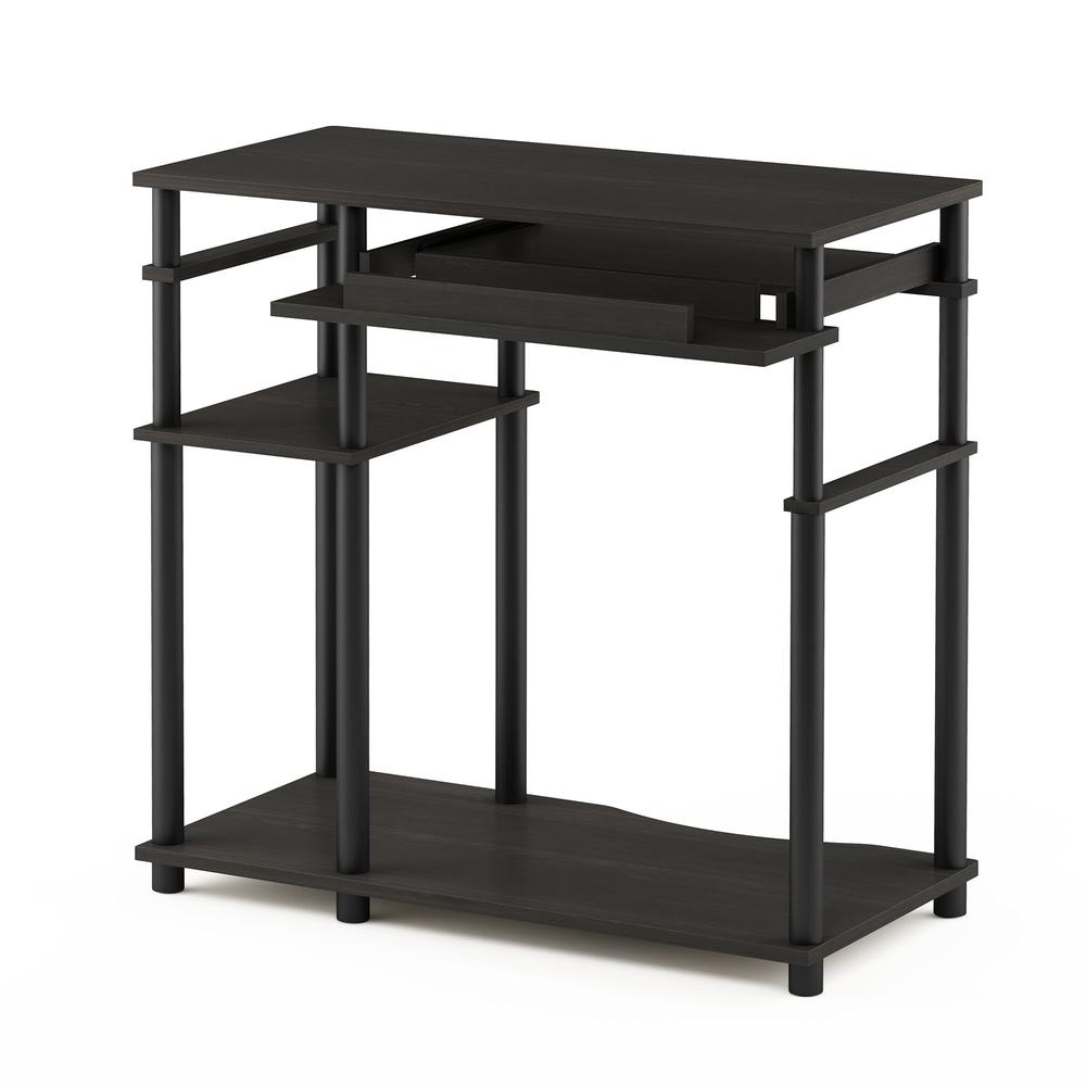 Abbott Computer Desk with Bookshelf, Espresso/Black, 17097EX/BK. Picture 4