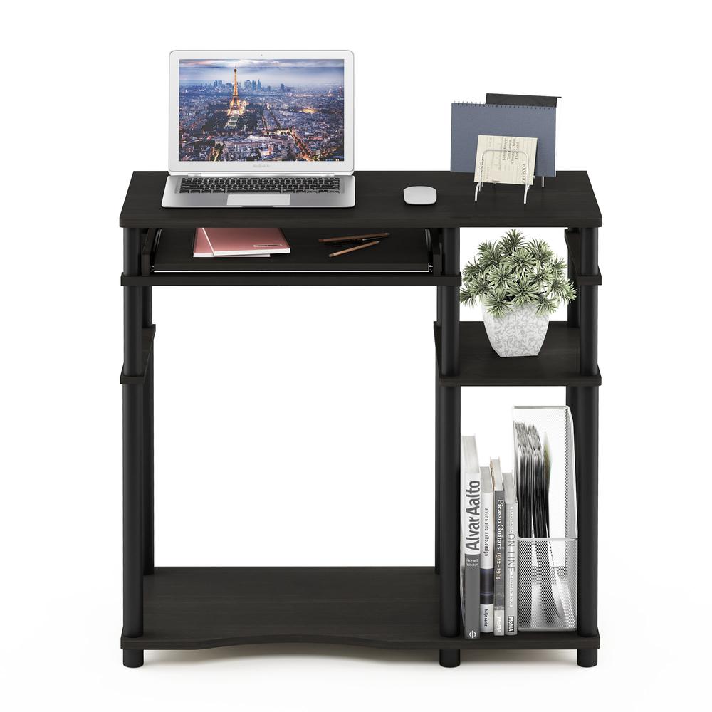 Abbott Computer Desk with Bookshelf, Espresso/Black, 17097EX/BK. Picture 5