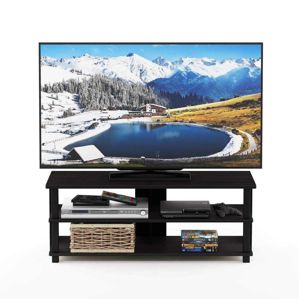 Sully 3-Tier TV Stand for TV up to 50, Espresso/Black, 17077EX/BK. Picture 5