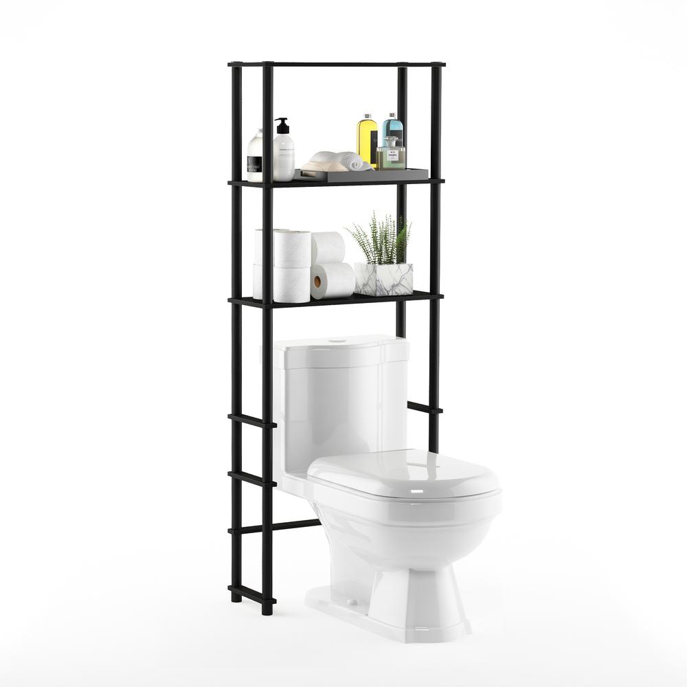 Turn-N-Tube Toilet Space Saver with 3 Shelves, Espresso/Black, 99763EX/BK. Picture 4