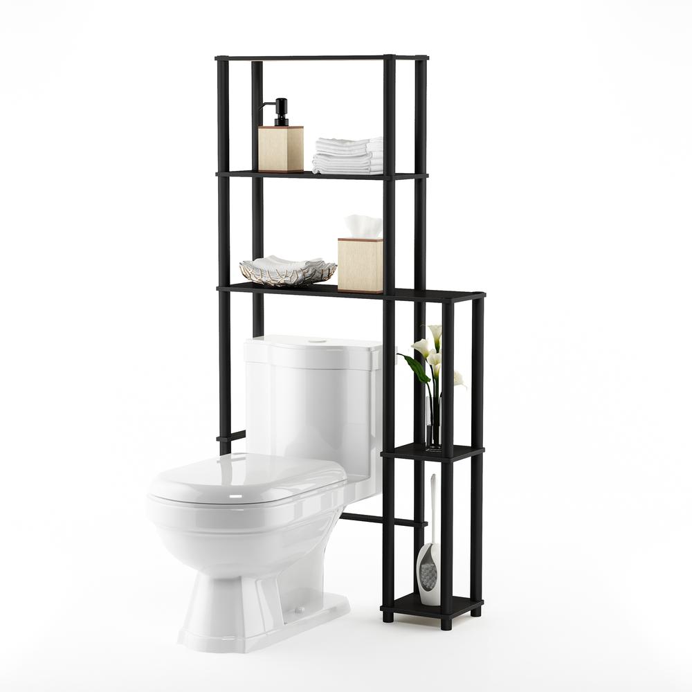 Turn-N-Tube Toilet Space Saver with 5 Shelves, Espresso/Black, 17050EX/BK. Picture 4