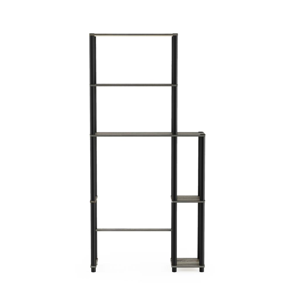 Turn-N-Tube Toilet Space Saver with 5 Shelves, French Oak Grey/Black, 17050/GYW/BK. Picture 3