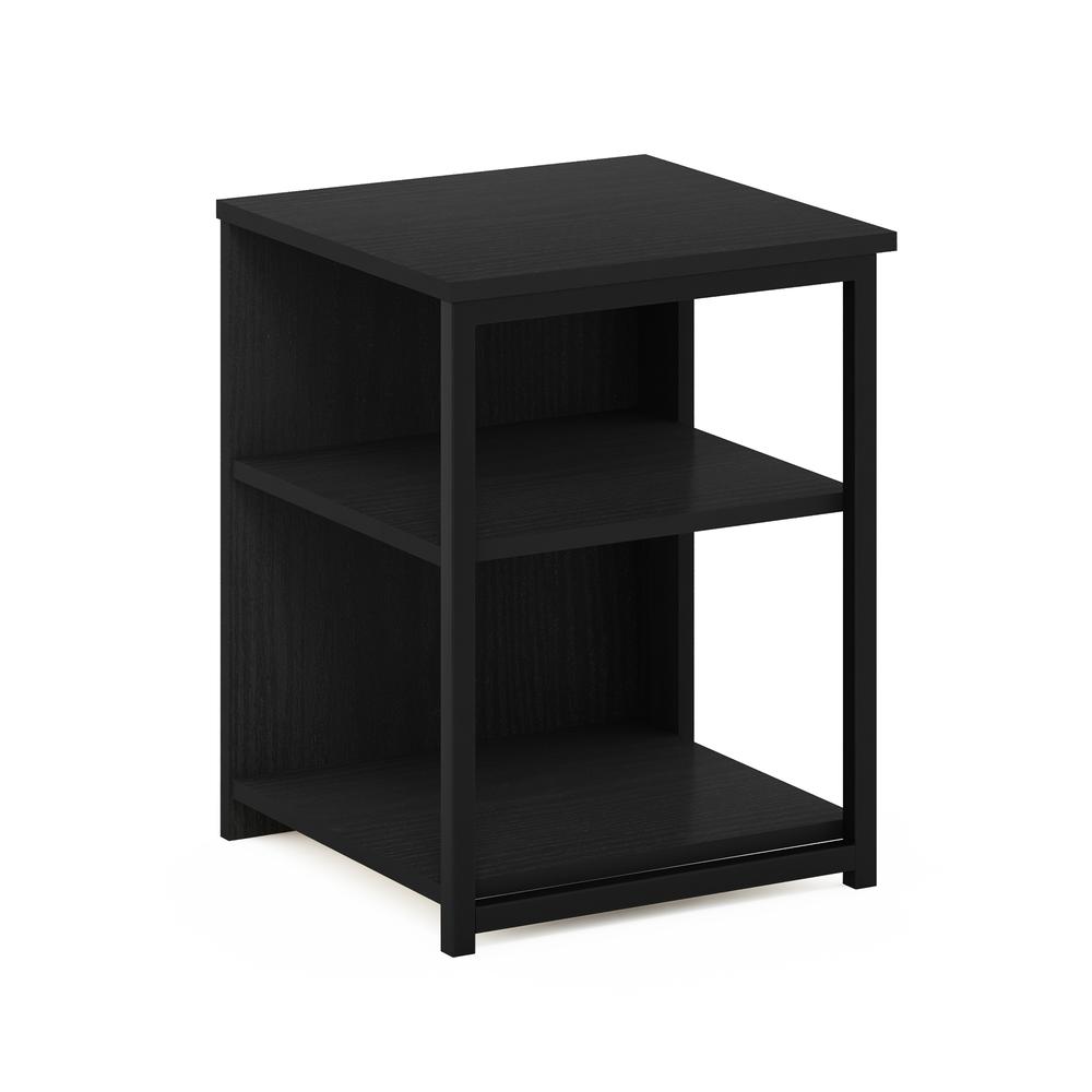 Furinno Camnus Modern Living End Table, Americano/Black. Picture 1
