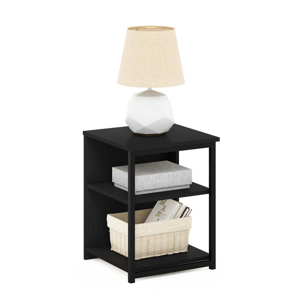 Furinno Camnus Modern Living End Table, Americano/Black. Picture 4