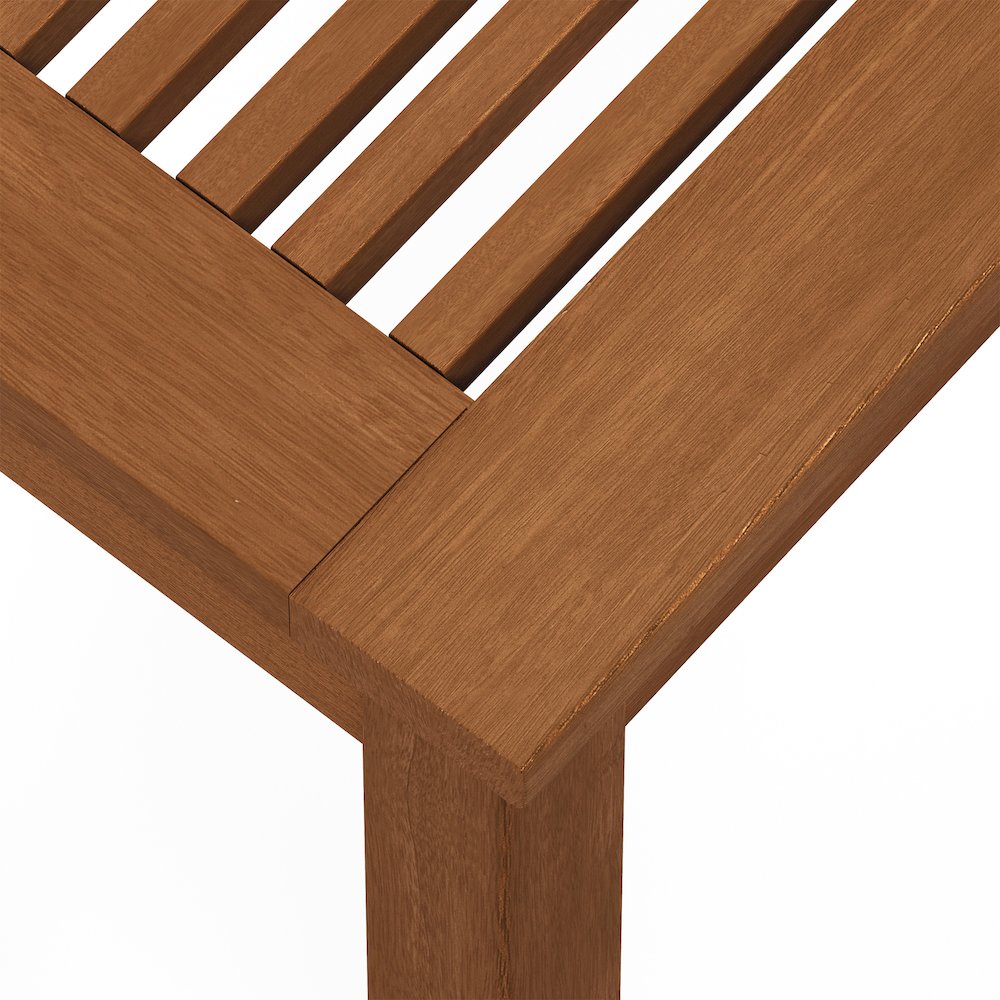 Outdoor Bench, Backless Garden Bench, for Patio, Deck, Garden, Light Wood. Picture 6