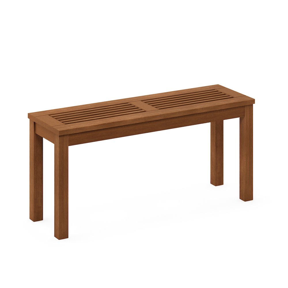 Outdoor Bench, Backless Garden Bench, for Patio, Deck, Garden, Light Wood. Picture 7