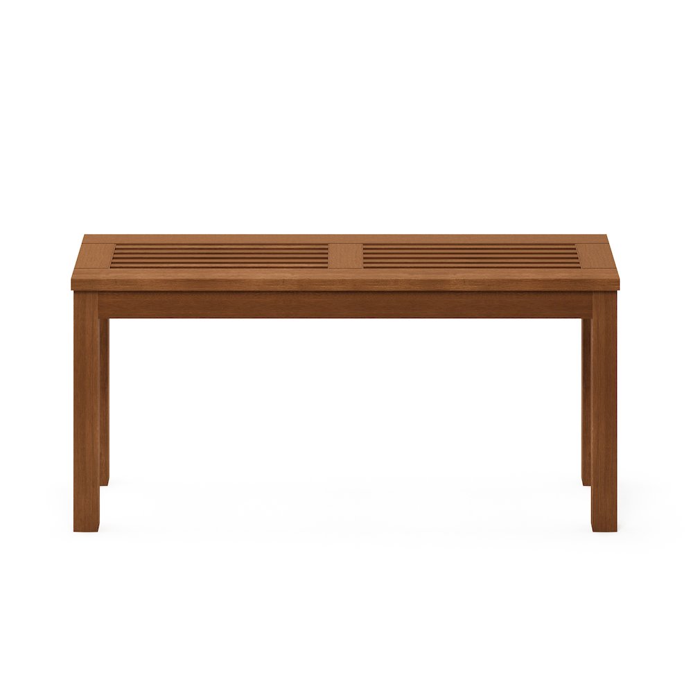 Outdoor Bench, Backless Garden Bench, for Patio, Deck, Garden, Light Wood. Picture 8