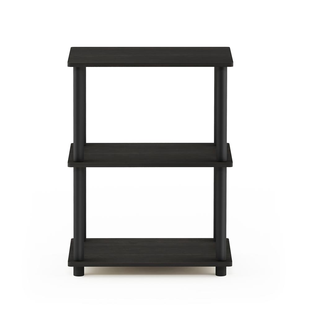 Furinno Turn-N-Tube No Tool 3-Tier Storage Shelf, Espresso/Black. Picture 3
