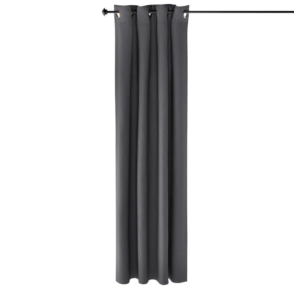 Furinno Collins Blackout Curtain 52x84 in. 1 Panel, Dark Grey. Picture 1