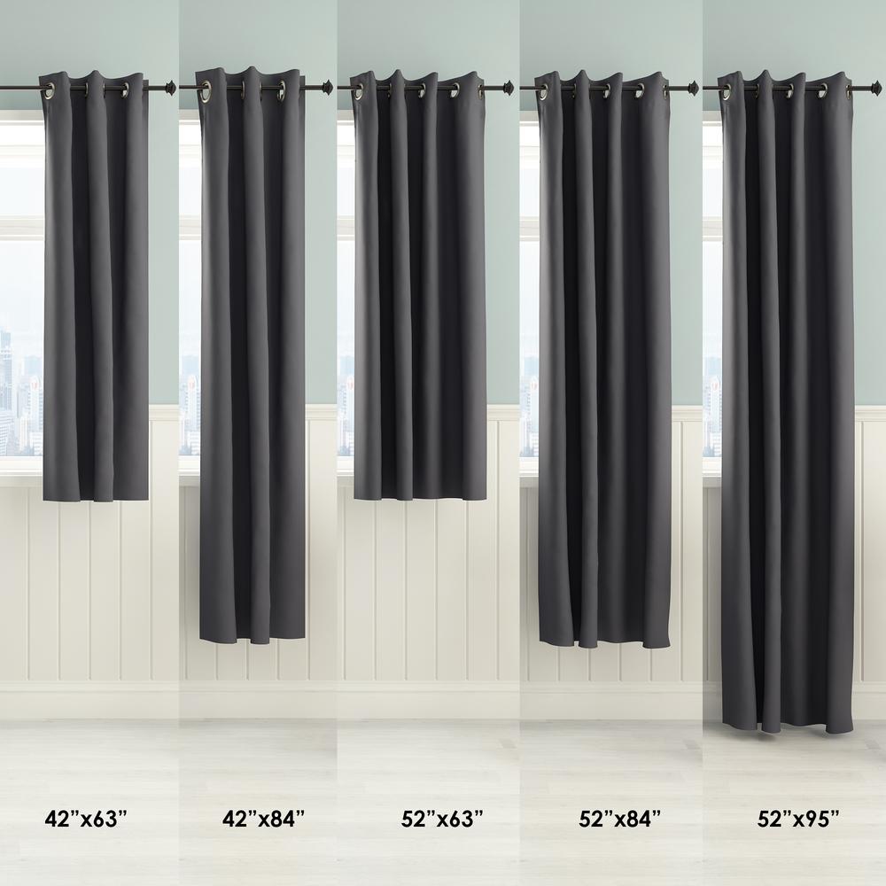 Furinno Collins Blackout Curtain 52x84 in. 1 Panel, Dark Grey. Picture 3