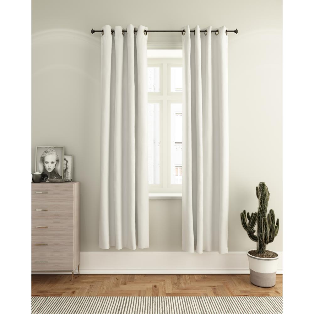 Furinno Collins Blackout Curtain 52x84 in. 2 Panels, White. Picture 2