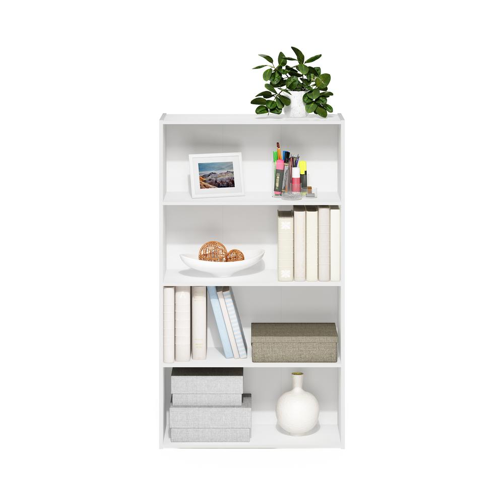 Furinno Pasir 4-Tier Open Shelf, White. Picture 5