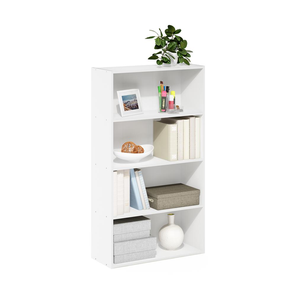 Furinno Pasir 4-Tier Open Shelf, White. Picture 4