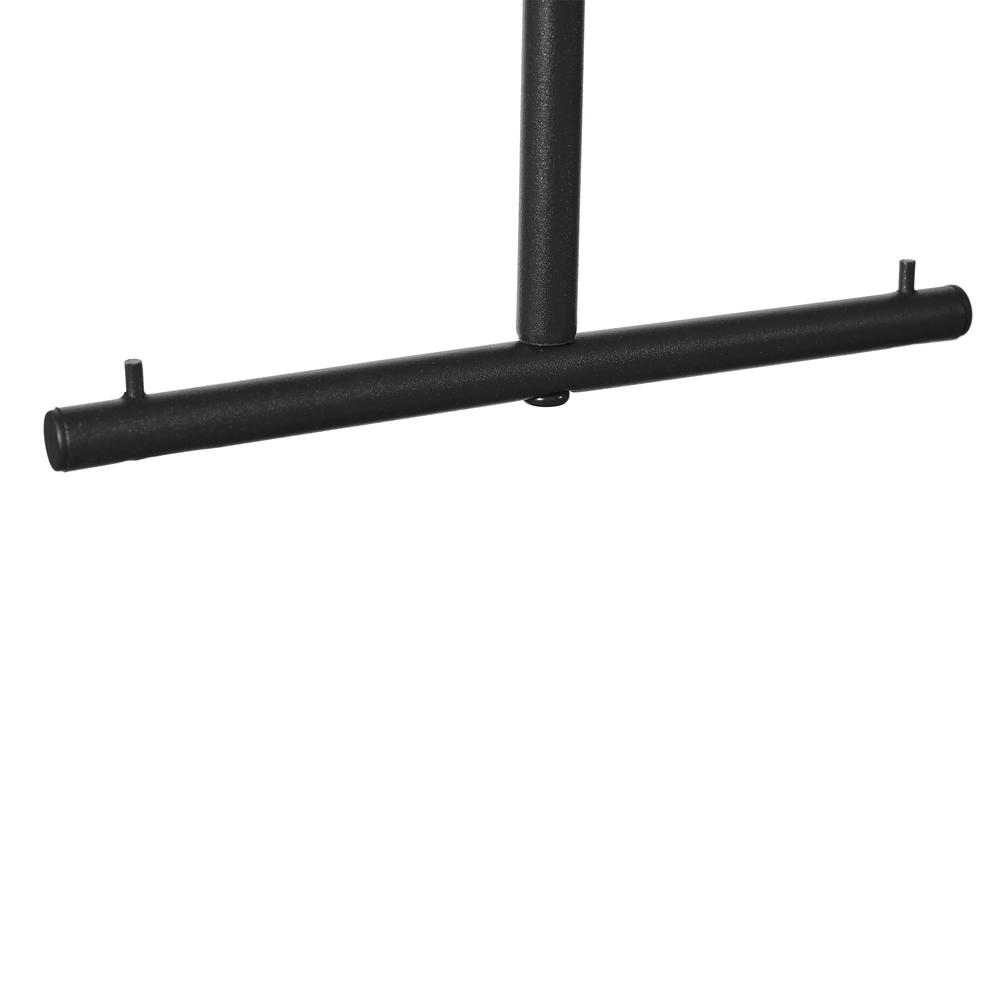 Furinno Wyatt Industrial Style Garment Rack with Wood Shelves, Antique Espresso. Picture 7