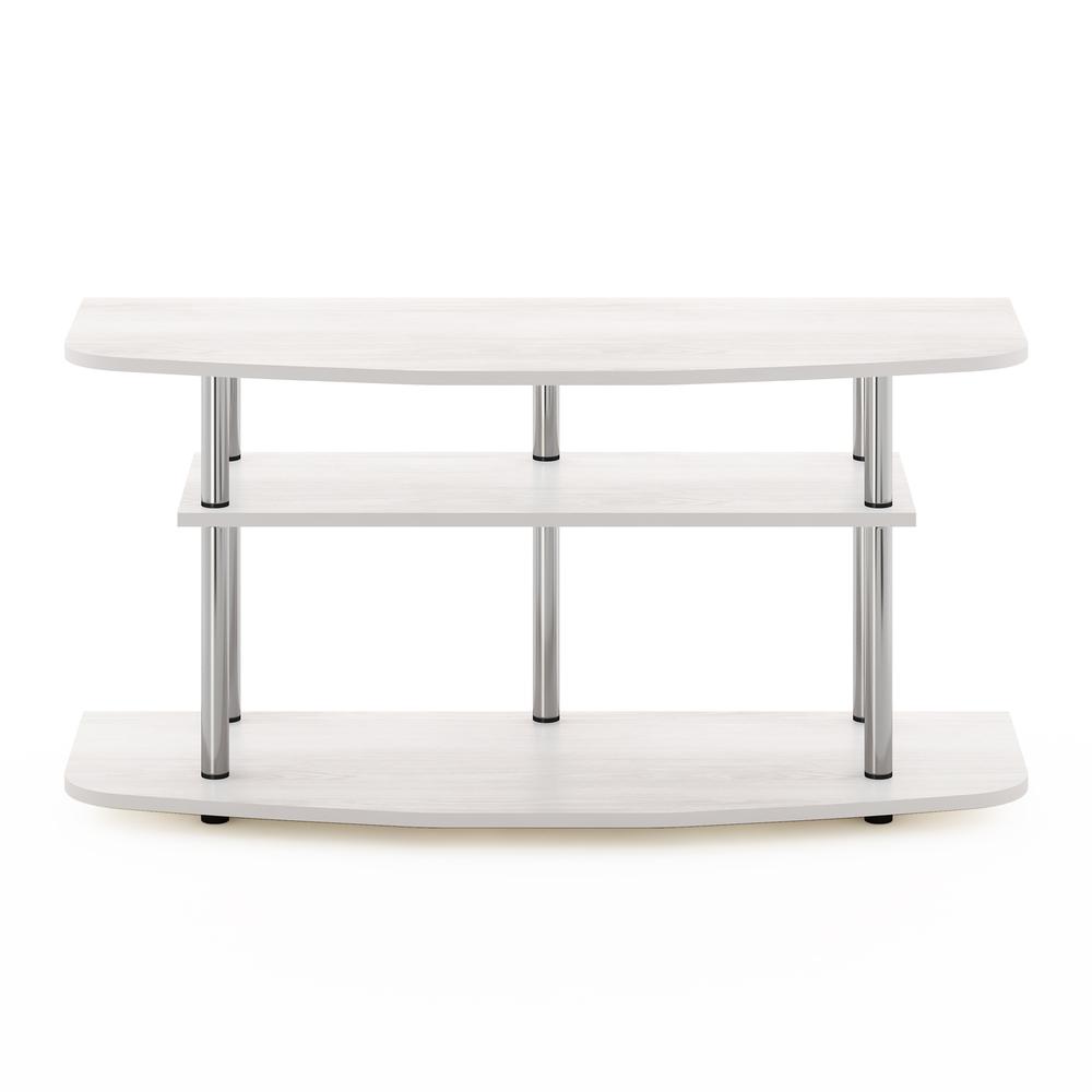 Furinno Frans Turn-N-Tube 3-Tier TV Stand for TV up to 46, White Oak. Picture 3