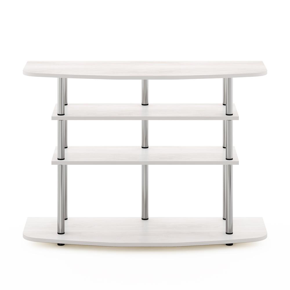 Furinno Frans Turn-N-Tube 4-Tier TV Stand for TV up to 46, White Oak. Picture 3