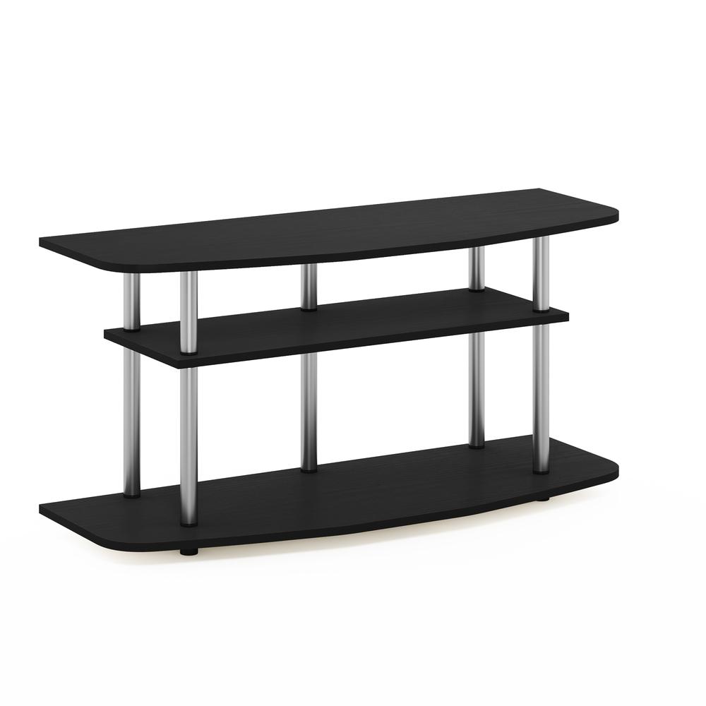 Furinno Frans Turn-N-Tube 3-Tier TV Stand for TV up to 46, Black Oak. Picture 1