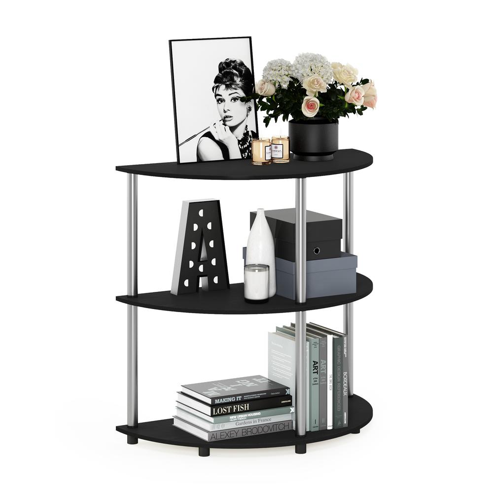 Furinno Frans Turn-N-Tube Half Round Console Table, Black Oak. Picture 4