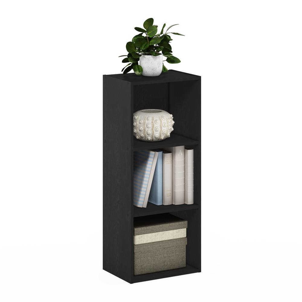 Furinno Luder 3-Tier Open Shelf Bookcase, Blackwood. Picture 4