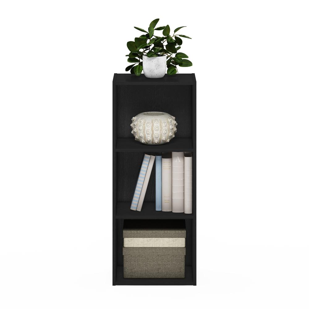 Furinno Luder 3-Tier Open Shelf Bookcase, Blackwood. Picture 5