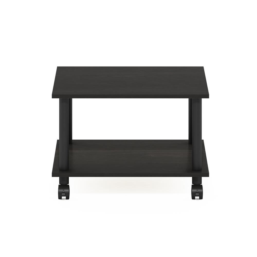 Furinno Econ Home Office Under Desk CPU and Printer Stand with Wheels, Espresso/Black. Picture 3
