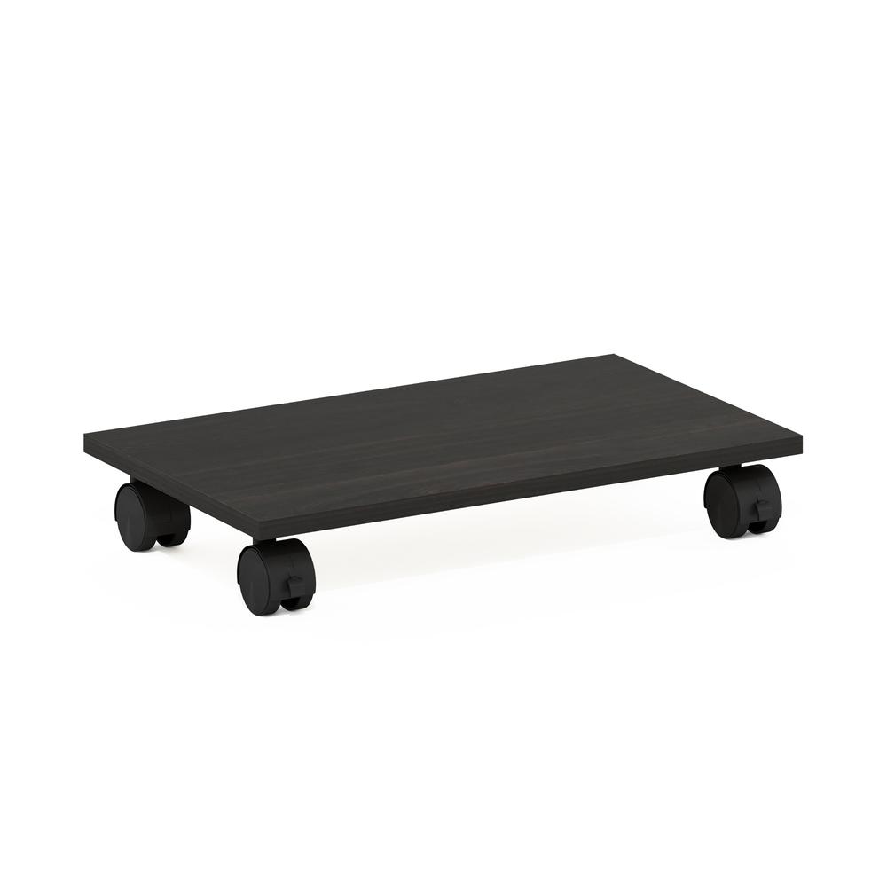 Furinno Econ Home Office Under Desk CPU/Printer Holder with Wheels, Espresso. Picture 1