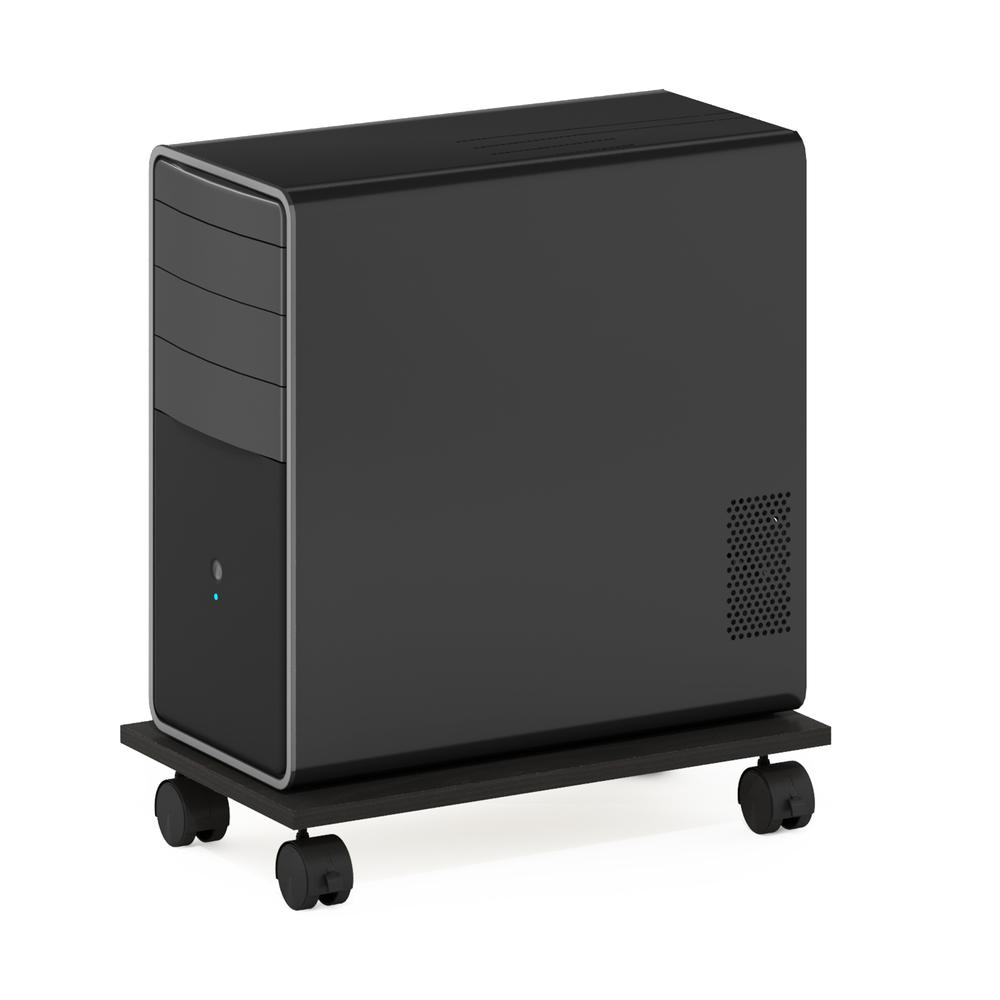Furinno Econ Home Office Under Desk CPU/Printer Holder with Wheels, Espresso. Picture 4