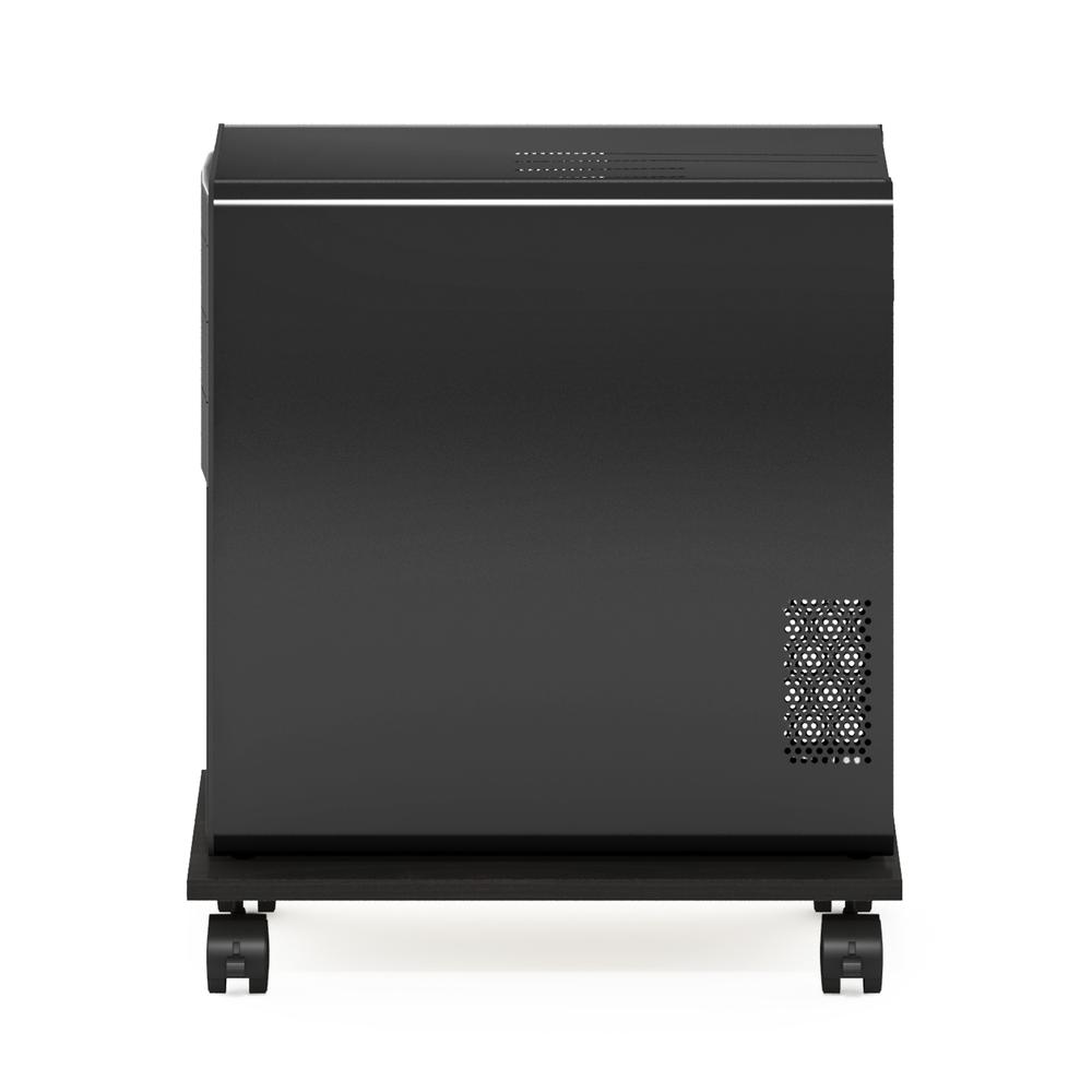 Furinno Econ Home Office Under Desk CPU/Printer Holder with Wheels, Espresso. Picture 5