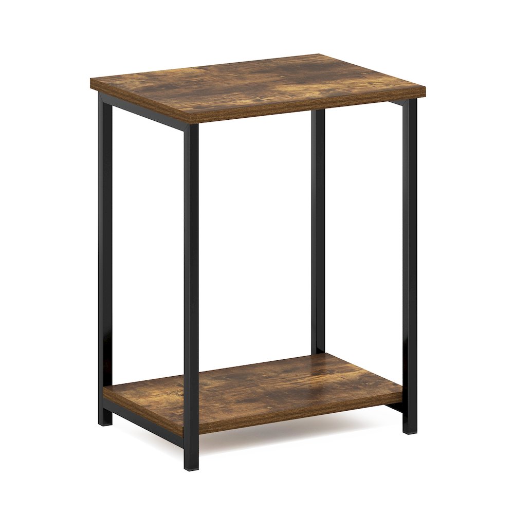 SIMPLISTIC Night Stand, 2-Tier Open Shelf Design, Amber Pine. Picture 3