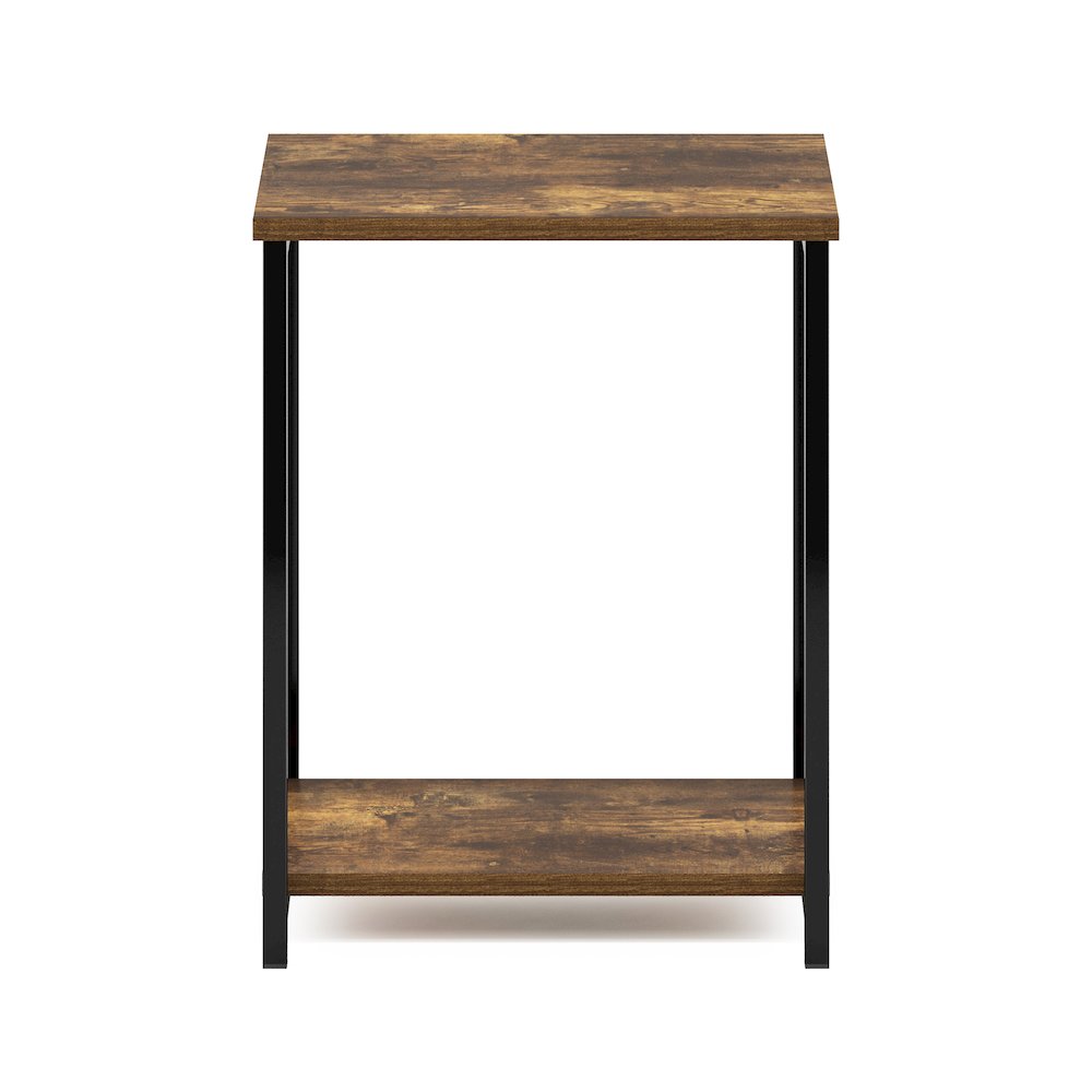 SIMPLISTIC Night Stand, 2-Tier Open Shelf Design, Amber Pine. Picture 1