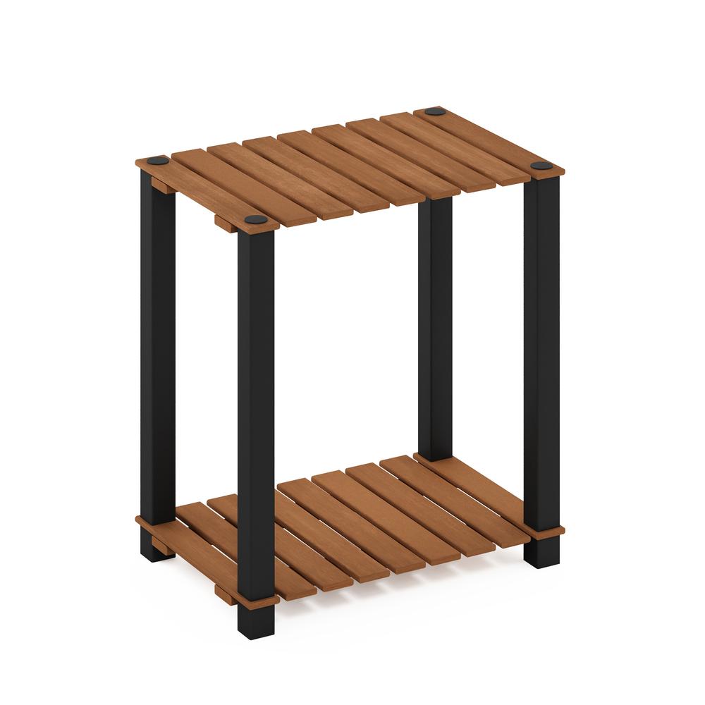 Pangkor 2-Tier Turn-N-Tube Indoor Outdoor Plant Shelf Rectangle Wood Stand. Picture 1