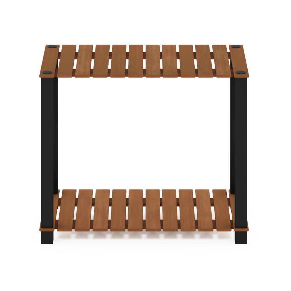 Pangkor 2-Tier Turn-N-Tube Indoor Outdoor Plant Shelf Rectangle Wood Stand. Picture 2