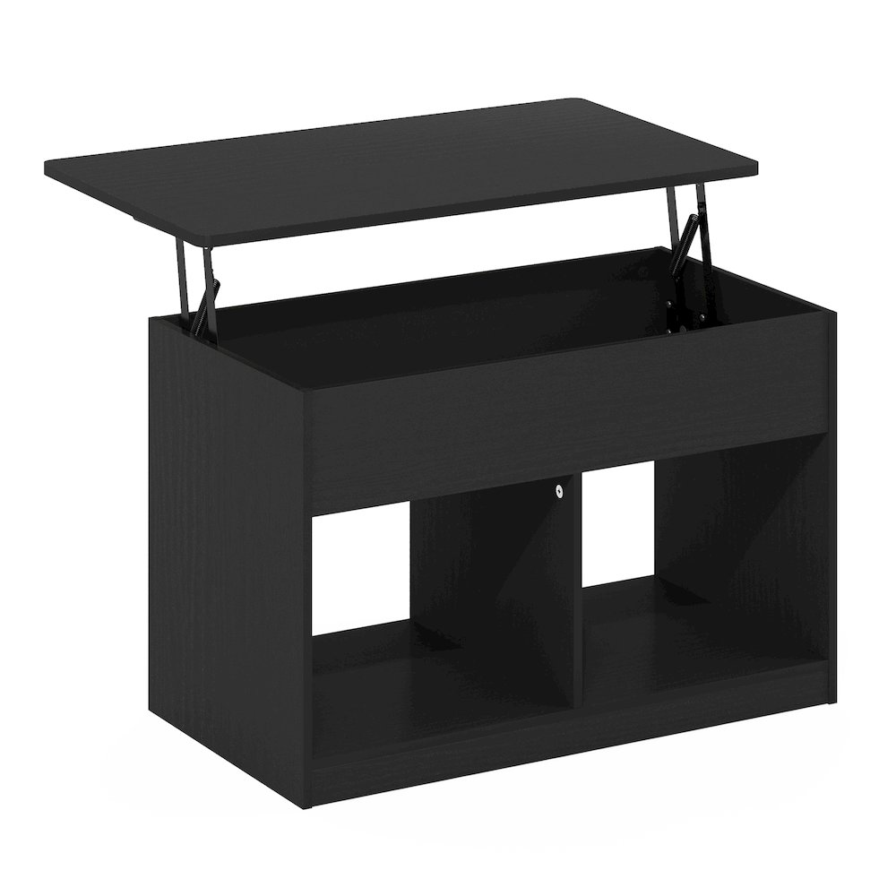 Lift Top Coffee Table With Storage Shelf, Hidden Compartment,Dark Americano. Picture 6
