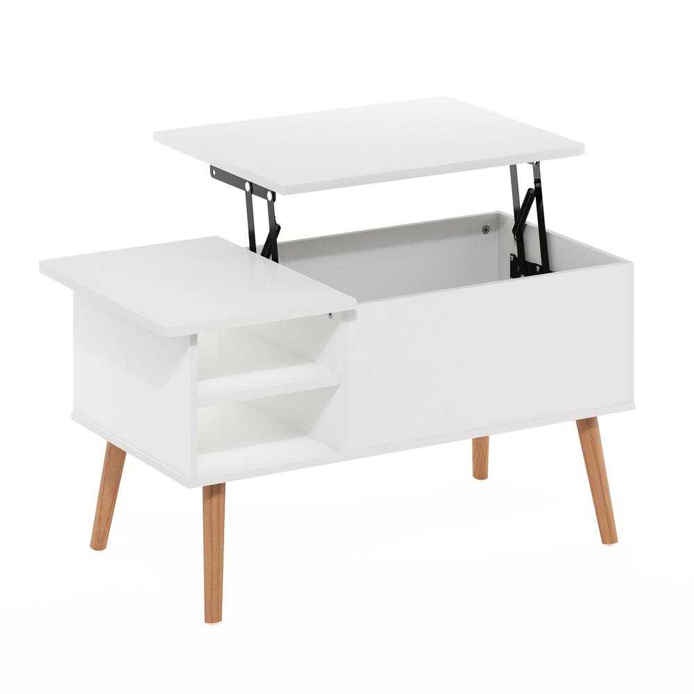 Jensen Coffee Table With Hidden Compartment and Side Open Storage Shelf. Picture 1