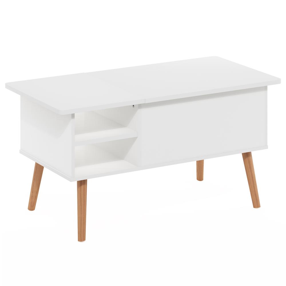 Jensen Coffee Table With Hidden Compartment and Side Open Storage Shelf. Picture 5