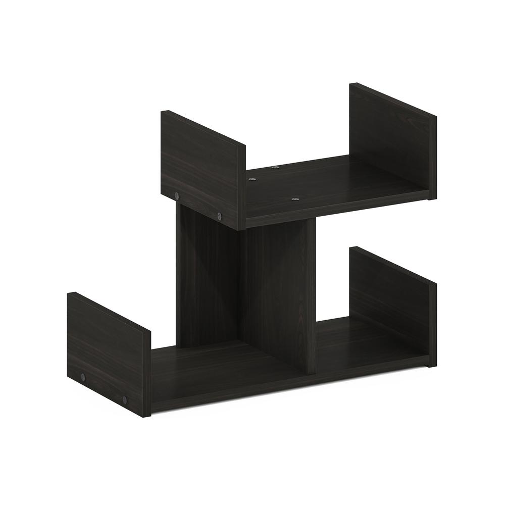 Wooden Desktop Bookshelf Storage Organizer, Espresso. Picture 1