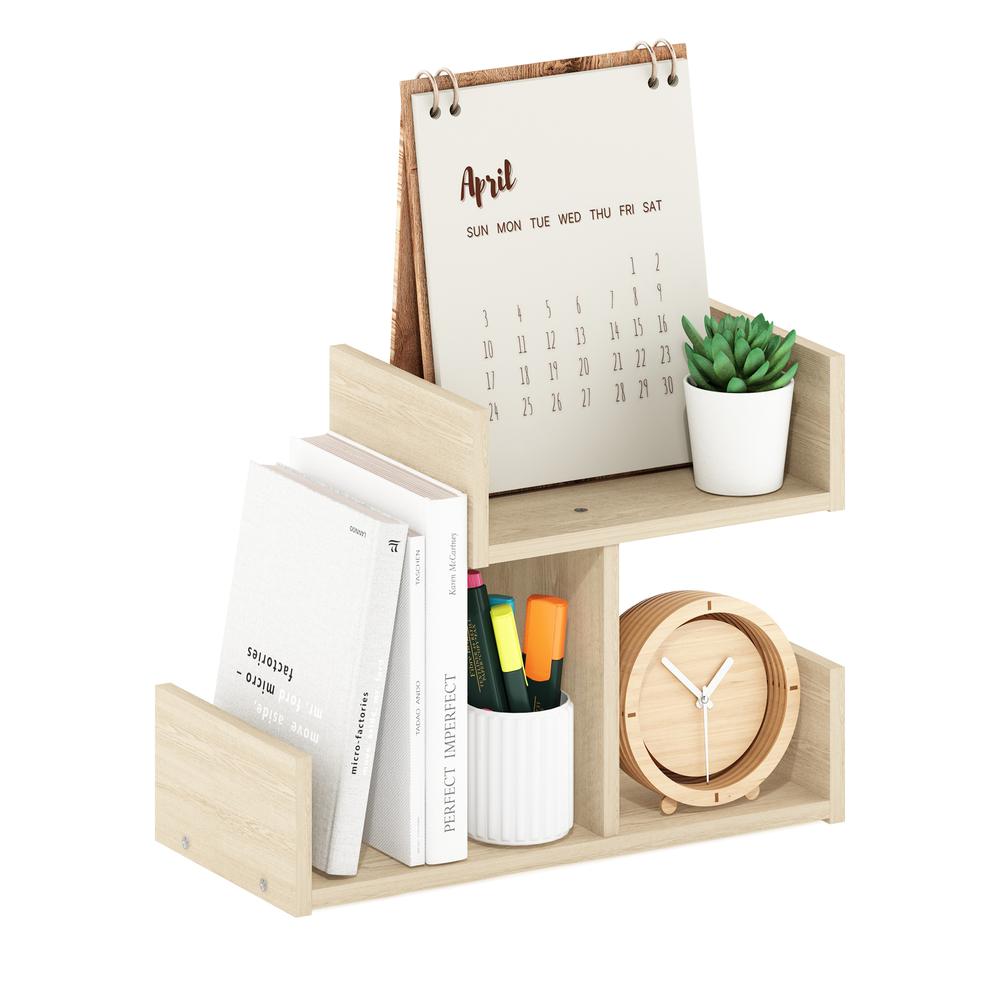Wooden Desktop Bookshelf Storage Organizer,. Picture 4