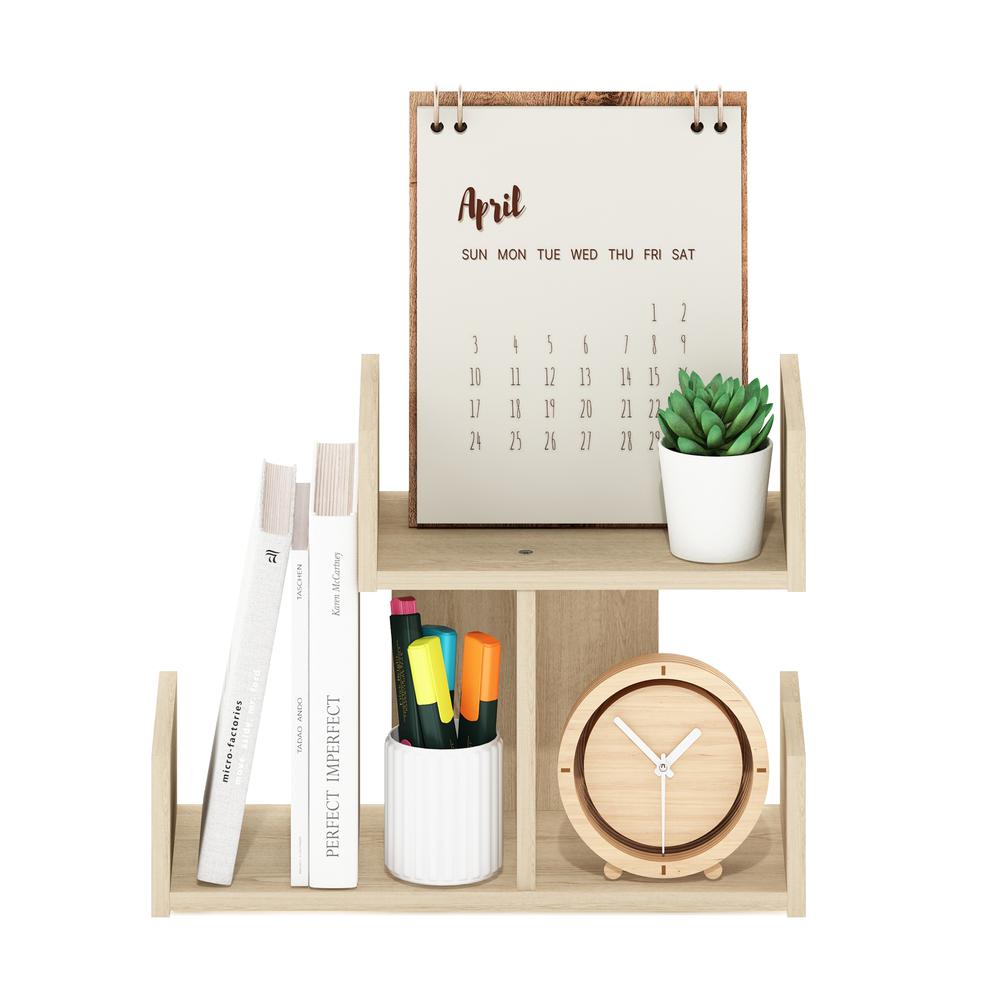 Wooden Desktop Bookshelf Storage Organizer,. Picture 5