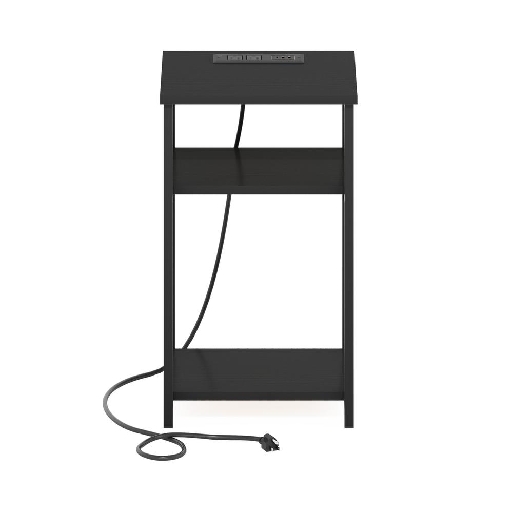 Moretti 3-Tier USB and Type-C Charging Port Open Storage Side Table. Picture 2