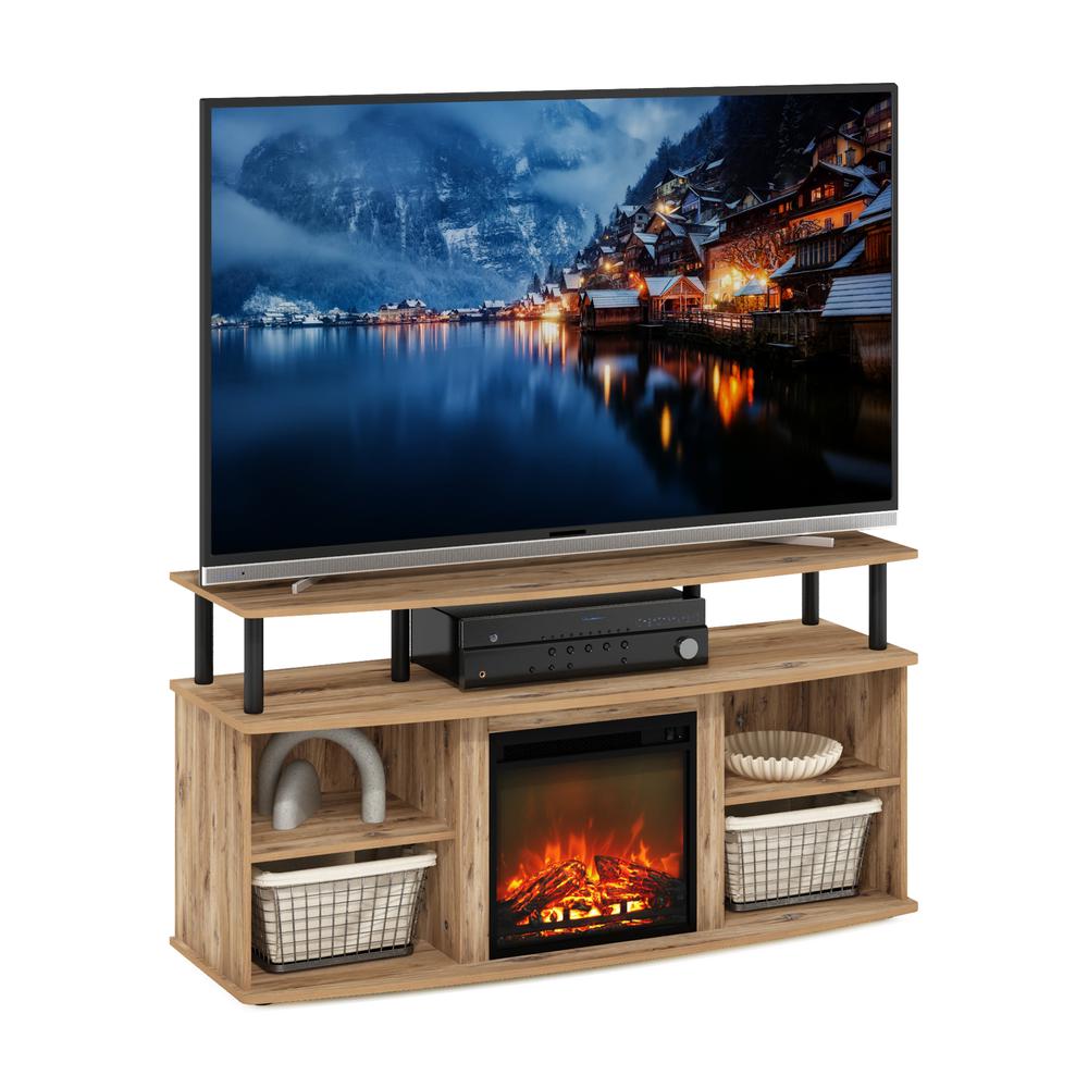 Open Shelving Storage Fireplace Entertainment Center for TV up to 55 Inch. Picture 4