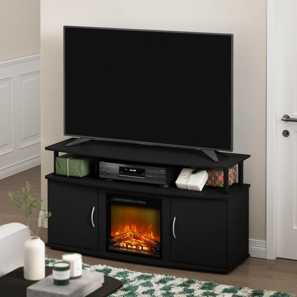 Fireplace Entertainment Center with Doors Storage Cabinet for TV up to 55 Inch. Picture 8