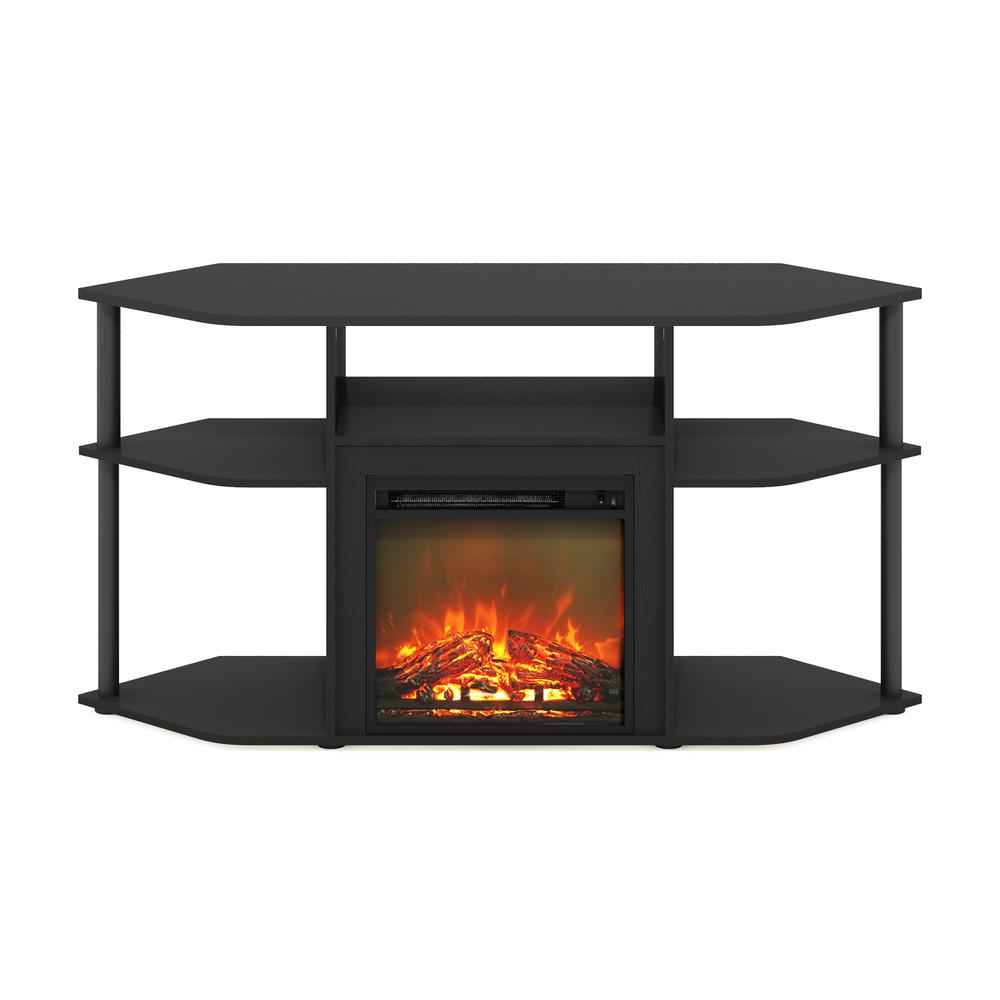 Open Storage Corner Fireplace TV Entertainment Center for TV up to 55 Inch. Picture 2