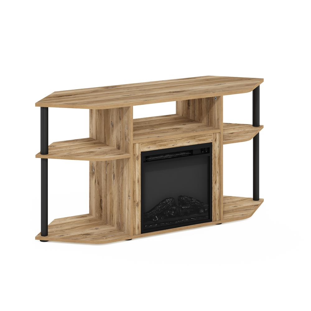 Open Storage Corner Fireplace TV Entertainment Center for TV up to 55 Inch. Picture 3