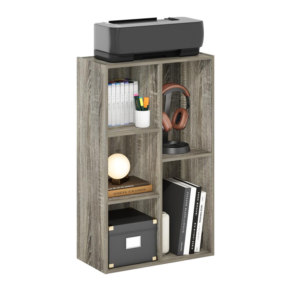 Furinno Luder 5-Cube Reversible Open Shelf, French Oak. Picture 4