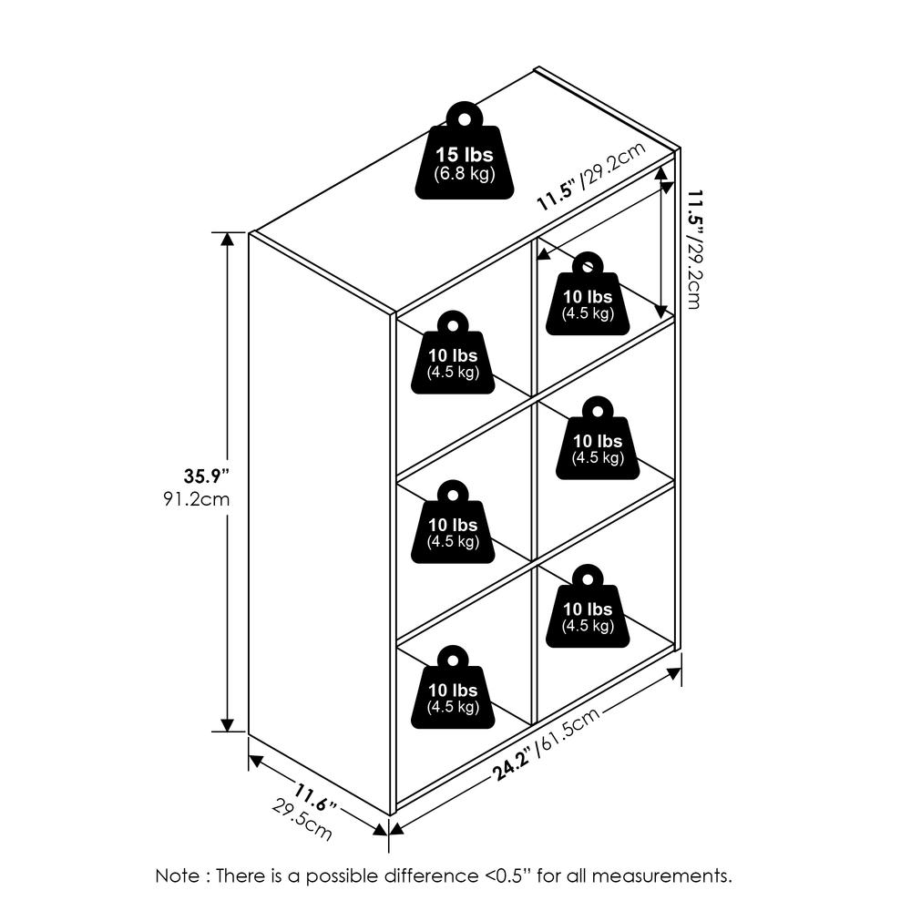 Cubic Storage Cabinet, 3x2, White. Picture 5